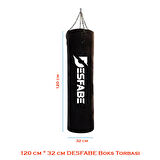 Desfabe Boxing Star 120x32 Cm Zincirli Boks Kum Torbası Siyah+El Sargı Bandajı