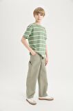 Erkek Çocuk Wide Leg Standart Paça Gabardin Pantolon