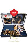 Cotton Box Palace Saten Çift Kişilik Nevresim Takımı Tutsu Lacivert