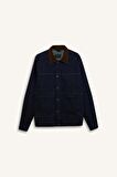 DeFacto Slim Fit Dar Kesim Kontrast Yakalı Mevsimlik Baharlık Jean Ceket E5490AX25SPNM34