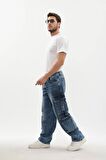 Erkek Kargo Cepli Jean Pantolon