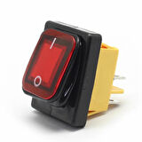 30a 250v On-off Anahtar Yüksek Akım Kcd4 4 Pin Buton Ip67 Su Geçirmez Led Işıklı