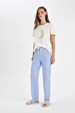 DeFacto Fall in Love Regular Fit Baskılı Kısa Kollu Pijama Takımı C4993AX24AUBE553
