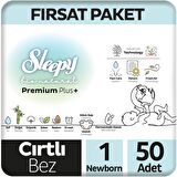 Sleepy Bio Natural Premium Plus Fırsat Paketi Bebek Bezi 1 Numara Newborn 50 Adet