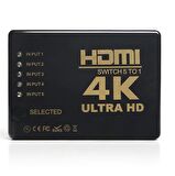 Dark DK-HD-SW4X1K 4 Giriş 1 Çıkış HDMI 4K Uzaktan Kumundalı HDMI Switch Seçici