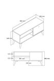 Mezza Retro Tv Ünitesi 90 Cm Amalfi 1550
