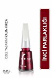 Flormar Sedefli Parlak Oje (BORDO) - Pearly Nail Enamel - Pl314 Velvet Red - 8682536035453