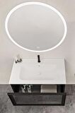 Aston 80 Cm Beyaz Lavabolu Banyo Dolabı - Boy Dolap Hariç