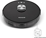 Homend Alex Laser Pro 1283H Moplu ve Haritalamalı Akıllı Robot Süpürge Siyah