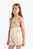 DeFacto Kız Çocuk Cepli Paperbag Şort C0266A824SMER99
