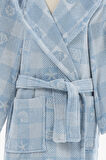 Özdilek Shell Plaid Kapüşonlu Kadife Çocuk Bornozu 1/2 Yaş