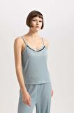 DeFacto Regular Fit Askılı Casual Pijama Üstü-Fall in Love B6560AX23AUGN1200