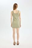 DeFacto Coool Bodycon Vücudu Saran Basic Düz Fitilli Kaşkorse Kolsuz Mini Elbise A0732AX24SMKH271