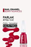 Flormar Klasik Parlak Bitişli Yüksek Pigmentli Oje - Nail Enamel -127 Berry Nuances New- 8682536035774