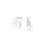 Artema Root Square A42752 Ankastre Banyo Bataryası, Sıva Üstü, Krom