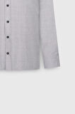 Oxford Slim Fit Dar Kesim Düğmeli Yaka Kareli Esnek Gömlek