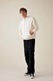 DeFacto Boxy Fit Kapüşonlu Sırt Baskılı Baskılı Sweatshirt C7047AX24AUER137