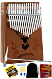 Midex KLX-880 Hakiki Ağaç Kalimba Geyik Desenli Ahşap Full Set 17 Çelik Tuşlu