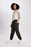 DeFactoFit Standart Fit Basic Düz Sporcu Paraşüt Pantolon C0373AX23WNBN573