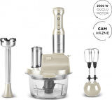 Karaca Mm Prosteel 2000w Cam Mutfak Robotu Soft Cream - Inox
