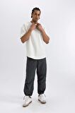 DeFacto Yazlık Pantolon Relax Fit Rahat Kesim Kargo Cepli Lastikli Paça B5832AX24SPGN498