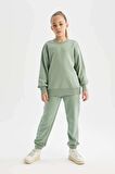 DeFacto Kız Çocuk Relax Fit Bisiklet Yaka Basic Okul Sweatshirt A2797A824AUGN1129