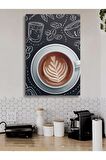 Cafe Caffe Cafeler Kahve Büfe Büfeler Için Abstract Trend Dekoratif Kanvas Canvas Tablo Tablolar