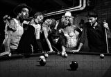 Cakapuzzle  Bilardo Oyuncuları Nostalji Puzzle Yapboz MDF Ahşap