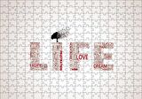 Cakapuzzle  Life Words Minimalism Puzzle Yapboz MDF Ahşap
