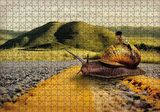 Cakapuzzle  Salyangoz Kız Doğa Yol Soyut Puzzle Yapboz MDF Ahşap