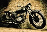 Cakapuzzle  Geçmişten Motorsiklet Puzzle Yapboz MDF Ahşap