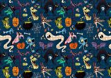 Cakapuzzle  Halloween Pattern Puzzle Yapboz MDF Ahşap