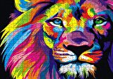 Cakapuzzle  Aslan Pastel Renkli Artwork Puzzle Yapboz MDF Ahşap