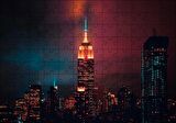 Cakapuzzle  Manhattan Empire State Binası Gece Görünüş Puzzle Yapboz MDF Ahşap