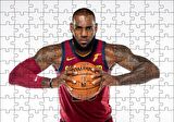 Cakapuzzle  NBA Lebron James Cleveland Cavaliers Bordo Forma Puzzle Yapboz MDF Ahşap