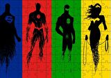 Cakapuzzle  Süperman Flash Green Lantern Wonder Woman Puzzle Yapboz MDF Ahşap