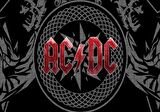 Cakapuzzle  ACDC Logo Üyeler Arka Planda Puzzle Yapboz MDF Ahşap