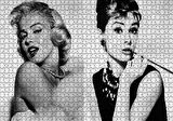 Cakapuzzle  Marilyn Monroe ve Audrey Hepburn Puzzle Yapboz MDF Ahşap