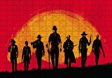 Cakapuzzle  Red Dead Redemption Kırmızı Arka Plan Puzzle Yapboz MDF Ahşap