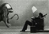 Cakapuzzle  Venom ve Koltukta Oturan Adam Puzzle Yapboz MDF Ahşap