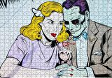 Cakapuzzle  Joker ve Harley Quinn Vintage Puzzle Yapboz MDF Ahşap