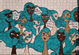 Cakapuzzle  Kadınlar Okyanus Propagandası Puzzle Yapboz MDF Ahşap