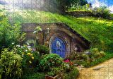Cakapuzzle  Hobbit Evi ve Bahçesi Puzzle Yapboz MDF Ahşap