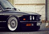 Cakapuzzle  BMW E 28 Siyah Sağ Ön Detay Puzzle Yapboz MDF Ahşap