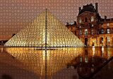Cakapuzzle  Paris Louvre Müzesi Gece Manzarası Puzzle Yapboz MDF Ahşap