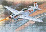 Cakapuzzle  Yak-9K Uçak Boyama Puzzle Yapboz MDF Ahşap