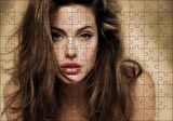 Cakapuzzle  Angelina Jolie Baygın Bakış Puzzle Yapboz MDF Ahşap