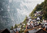 Cakapuzzle  Avusturya Dağlarında Masalsı Evler Puzzle Yapboz MDF Ahşap