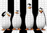 Cakapuzzle  Madagaskar Penguenleri Siyah Beyaz Görseli Puzzle Yapboz MDF Ahşap