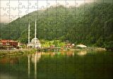 Cakapuzzle  Trabzon Uzungöl Cami ve Ormanlar Puzzle Yapboz MDF Ahşap